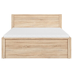 Acheter Pegane Lit adulte 160x200 + 2 Tiroirs de rangement sur roulettes coloris chêne Sonoma - Longueur 208 x Largeur 168 x Hauteur 50-100 cm