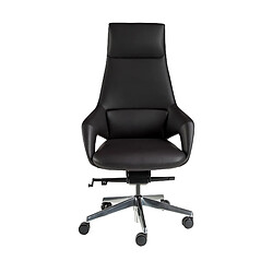 Angel Cerda Fauteuil de bureau pivotant en similicuir noir