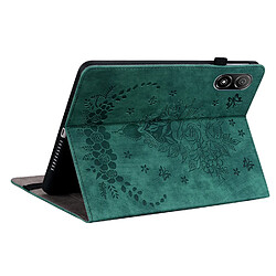 Acheter Étui pour tablette Honor Pad V8 Pro , cuir gaufré, motif papillon et rose - Vert