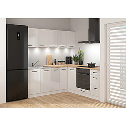 Pegane Cuisine d'angle complète - Blanc