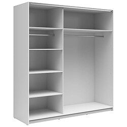 Avis Pegane Armoire 2 portes coulissantes - Blanc