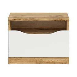 Pegane Table de chevet 1 tiroir - Chêne