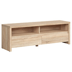 Pegane Meuble TV avec tiroirs - Chêne