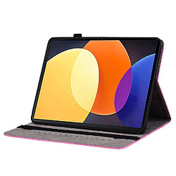 Avis Étui pour tablette Xiaomi Redmi Pad 10.61" , cuir gaufré, motif papillon et rose - Fuchsia