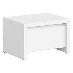 Pegane Table de chevet avec tiroir - Blanc