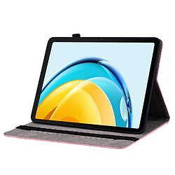 Avis Étui pour tablette Huawei MatePad SE 10.4 , cuir gaufré, motif papillon et rose - Rose