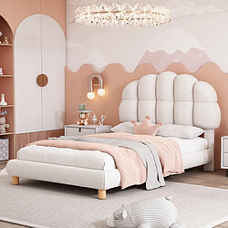 modfu Lit enfant 90x200 cm, en bois, blanc