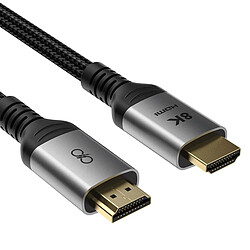 Acheter Force Power Câble HDMI Mâle vers HDMI Mâle Ultra High Speed 8K Conception tressé 3m Noir