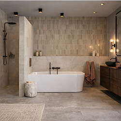 OTITEC Baignoire d’angle gauche avec vidage – 160 x 75 x 61 cm – Blanc brillant – LUXA