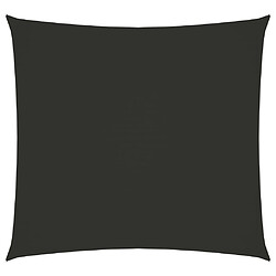 Helloshop26 Voile toile d'ombrage parasol tissu oxford carré 5 x 5 m anthracite 02_0009513