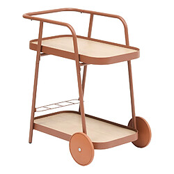Hesperide Desserte de jardin à roulettes en aluminium EASINESS - Acajou