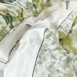 Avis Designers Guild Housse de couette imprimée en percale de coton, FLEURS DE JOUR CELADON