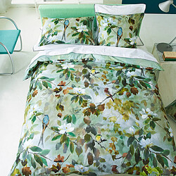 Designers Guild Housse de couette imprimée en percale de coton, MAPLE TREE CELADON