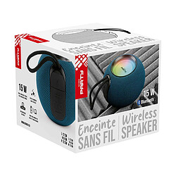Acheter PARTY Enceinte TWS Bluetooth 5.3 15W Lumineuse Format Ronde Modèle Party Ball Bleu