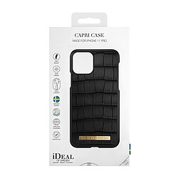 IDEAL OF SWEDEN Coque pour iPhone 11 Pro Modèle Capri Effet Cuir Croco Ultra-Chic Noir pas cher