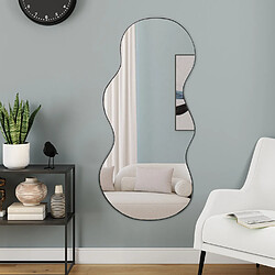 Idmarket Miroir organique contour noir 45 x 100 cm