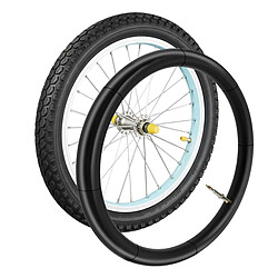 Avizar Chambre à Air 20x1.75 à 1.90 pour Vélo en Caoutchouc avec Valve 44mm Noir