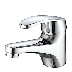 Avizar Robinet de Lavabo Monocommande 11×8cm Finition Chromée Eau Chaude et Froide Argent