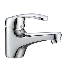 Avizar Robinet de Lavabo Monocommande 11×8cm Finition Chromée Eau Chaude et Froide Argent