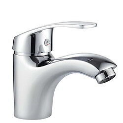 Avizar Robinet de Lavabo Monocommande 10×9cm Finition Chromée Eau Chaude et Froide Argent