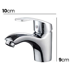 Acheter Avizar Robinet de Lavabo Monocommande 10×9cm Finition Chromée Eau Chaude et Froide Argent