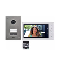 Kit vidéo platine encastré avec moniteur écran 7" 2 fils intégral - JVS1F - AIPHONE