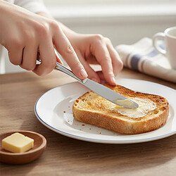 Cheffinger Lot de 6 Couteaux de Table 23cm en Acier Inoxydable Haute Résistance Argent