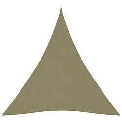 Helloshop26 Voile toile d'ombrage parasol tissu oxford triangulaire 4 x 5 x 5 m beige 02_0009887