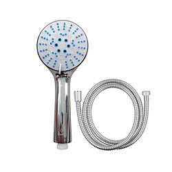 Avizar Pomme de Douche pour Salle de Bain avec Flexible 1.5m Inox Argent