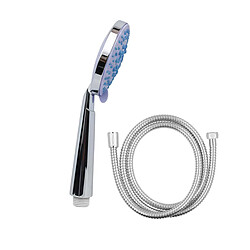 Avizar Pommeau de Douche Multijet avec Flexible 1.5m et Support Mural Bleu