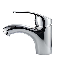 Avizar Robinet de Lavabo Monocommande 10×9cm Finition Chromée Eau Chaude et Froide Argent