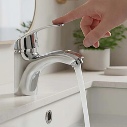 Avis Avizar Robinet de Lavabo Monocommande 10×9cm Finition Chromée Eau Chaude et Froide Argent