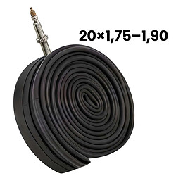 Avizar Chambre à Air 20x1.75 à 1.90 pour Vélo en Caoutchouc avec Valve 44mm Noir