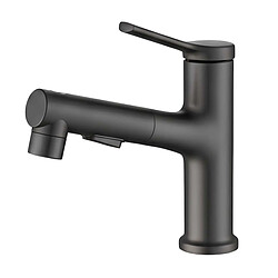 Avizar Robinet de Lavabo Extensible avec Fonction de Rinçage Buccal Noir