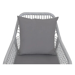 Avis Mendler Lot de 2 chaises de jardin HWC-O12, coussins d'assise/de dossier d'extérieur, tressage en corde d'aluminium ~ gris clair, revêtement gris clair