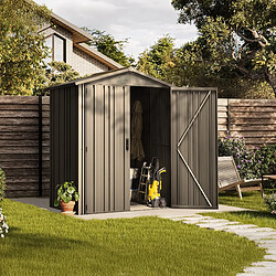 Hoggar – Abri de Jardin Extérieur Pioneer Y20 – Étagère et Supports Inclus – Montage Autoportant – Double Porte Renforcée – Serrure – Colonnes en V – Toit Robuste – 168x68x200cm – 1,14m²