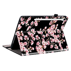 Housse pour Samsung Galaxy Tab S9 Motif Floral avec Support et Porte-Stylet TPU Souple, Rose