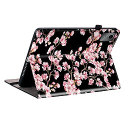 Housse pour Lenovo Tab M11 Motif Floral avec Support et Porte-Stylet TPU Souple, Rose