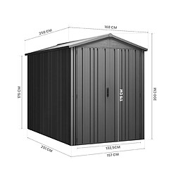 Acheter Hoggar - Abri Pioneer Y50 - 4,30m² - Abri extérieur métallique - Construction IronCore® - Portes premium - Anti-corrosion - 10 ans de garantie