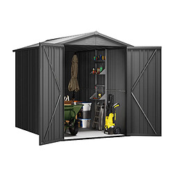 Hoggar - Abri Pioneer Y50 - 4,30m² - Abri extérieur métallique - Construction IronCore® - Portes premium - Anti-corrosion - 10 ans de garantie pas cher