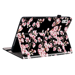 Housse pour Lenovo Tab M9 Motif Floral avec Support et Porte-Stylet TPU Souple, Rose