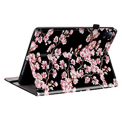 Housse pour Xiaomi Pad 6/6 Pro Motif Floral avec Support et Porte-Stylet TPU Souple, Rose
