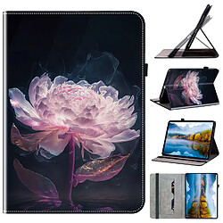 Acheter Housse pour iPad 10.2 2020 Motif Floral avec Support et Porte-Stylet TPU Souple, Noir Rose