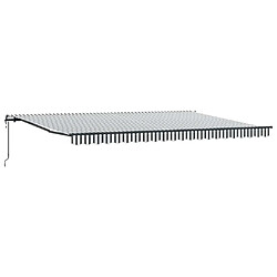 vidaXL Auvent rétractable automatique anthracite et blanc 500x300 cm