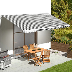 vidaXL Tissu de remplacement pour auvent Anthracite et blanc 6x3 m