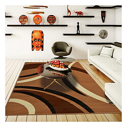 UnAmourDeTapis tapis chambre 80x150 tissé beige rectangle motif rond LYN1 JOYLE