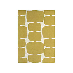 UnAmourDeTapis Tapis salon Fait main LOHKO Jaune 200x280 en laine