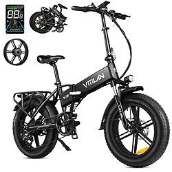 Vélo électrique Vitilan V3 20" Moteur 750W vélo électrique pliable de ville 48V 13AH Noir