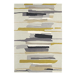 UnAmourDeTapis Tapis salon Fait main ZEAL Gris 140x200 en laine motif : graphique