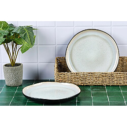 Bjorn Plateau de service IRIS Ø32cm - 2 pièces - Blanc ivoire